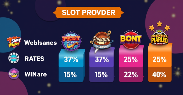 Infografis perbandingan winrate slot provider
